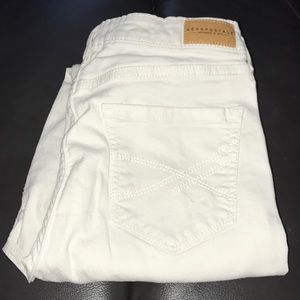 Aeropostale high waisted white jeans